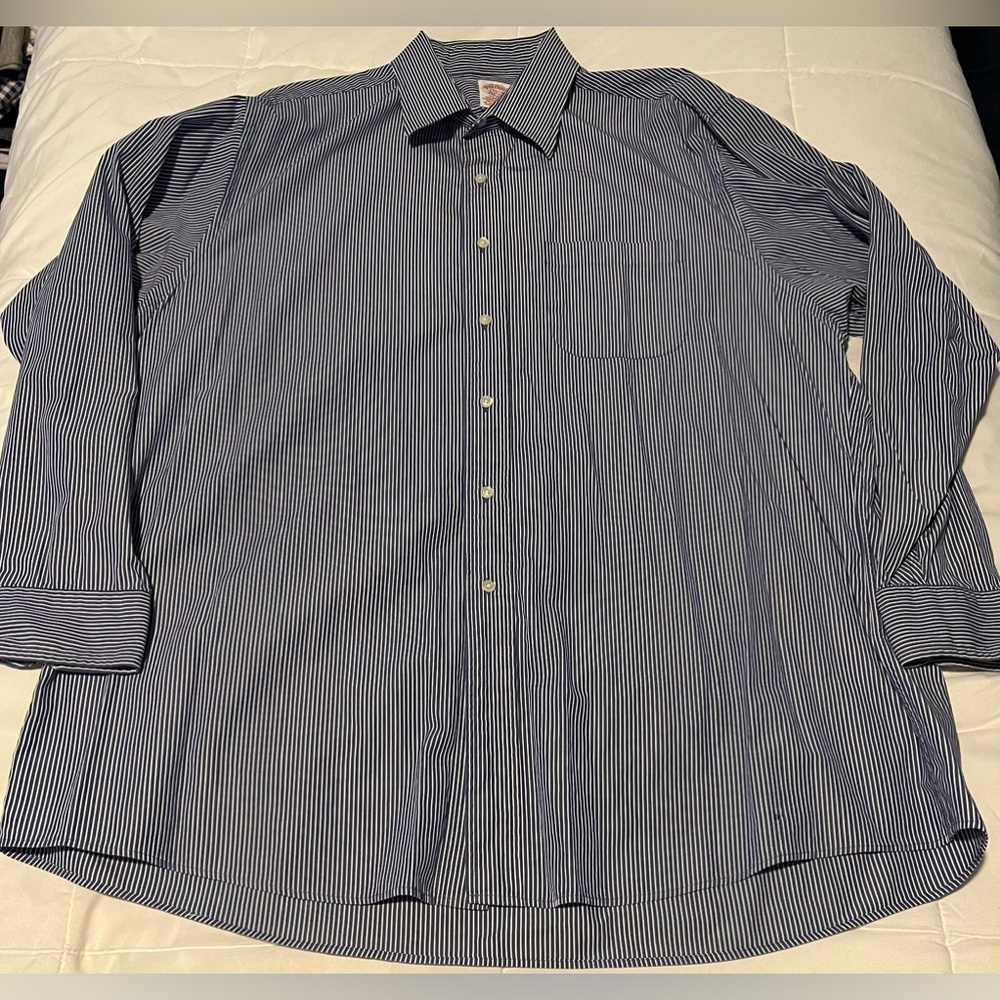 Brooks Brothers cotton button down striped shirt mens